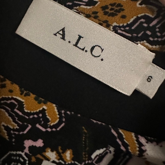 A.L.C. Multicolored Printed Silk Dress US 6 - Picture 6 of 6